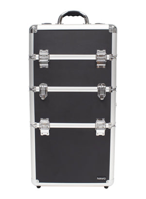 2-Piece Aluminum Beauty Case - Black HairArt Int'l Inc.