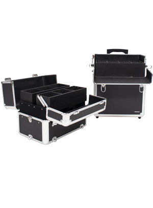 2-Piece Aluminum Beauty Case - Black HairArt Int'l Inc.