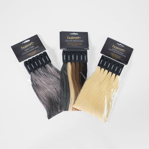 HairArt Grey Hair Color Swatches – 100% Human Hair | 12-Pack