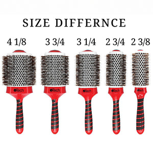 Boar & Nylon Bristle w/ Magnetic Therapy Handle, 6 Sizes Available