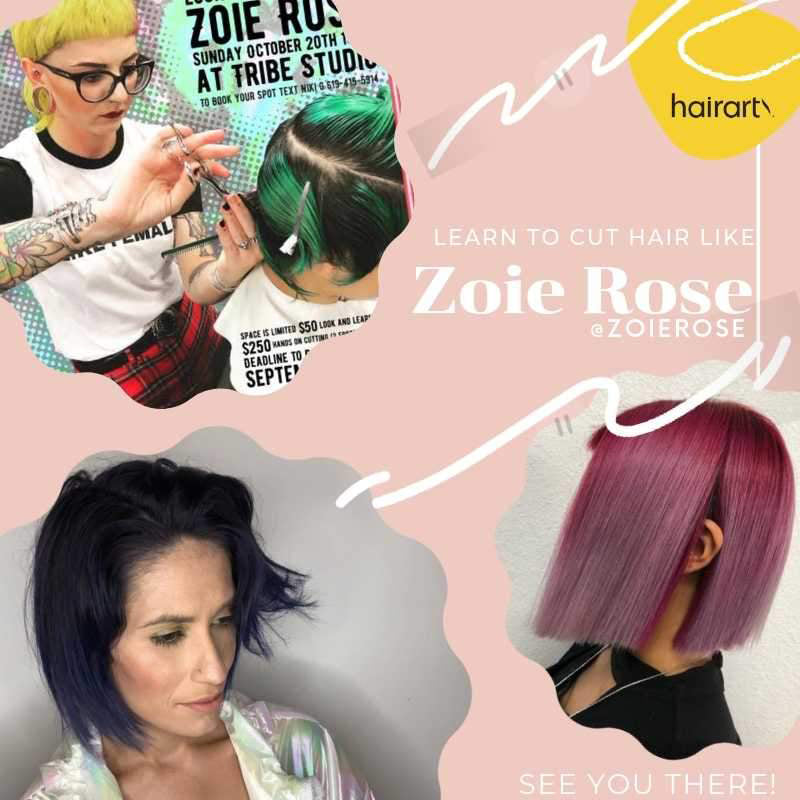 Learn to Cut Hair Like Extraordinaire Zoie Rose HairArt Int'l Inc.