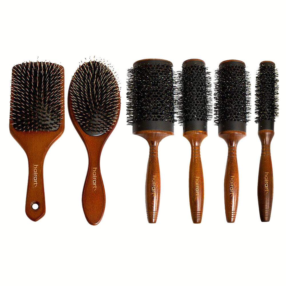 Beechwood Handle Square Paddle Brushes - HairArt Int'l Inc.