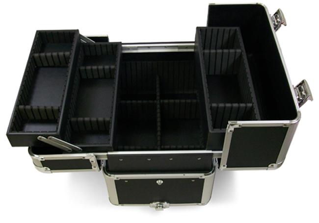 2-Piece Aluminum Beauty Case - Black HairArt Int'l Inc.