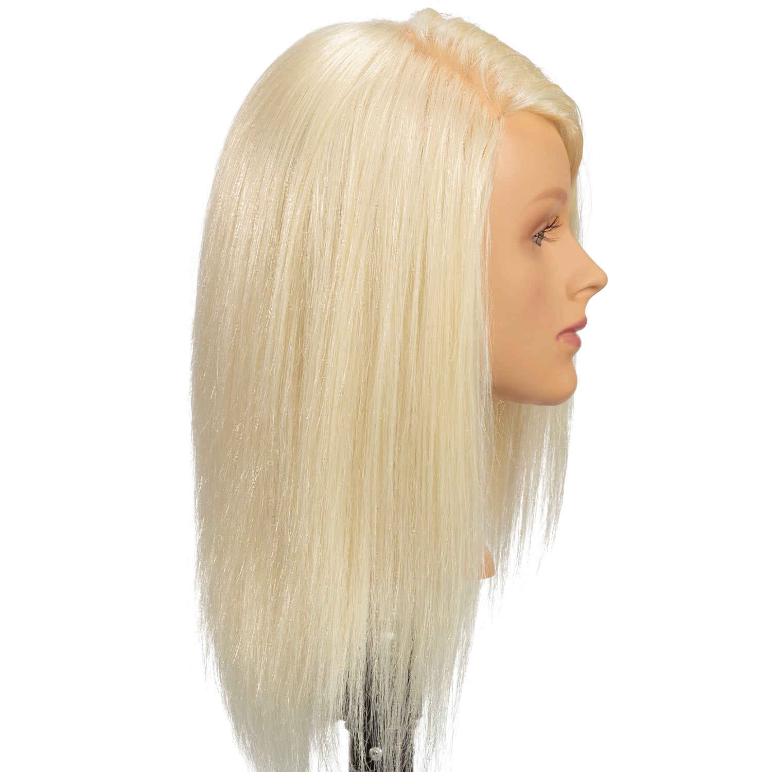 Bianca Platinum Blonde Human Hair Mannequin for Color Deposit - 15 inch Hair