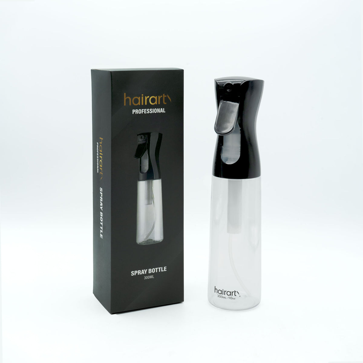 Clear Spray Bottle - Black Sprayer (10 oz)