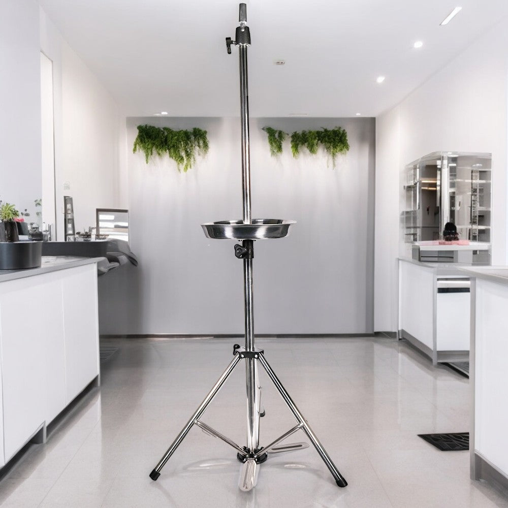 Collapsible Stainless-Steel Mannequin Tripod with Tray & Foot Paddle