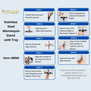 Stainless-Steel Mannequin Stand with Tray