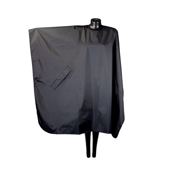 Waterproof Black Nylon Hair Cape | Adjustable Neck Closure