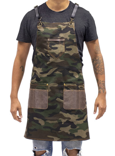 Barber Apron Camo - Dark Wash Denim [Unisex] HairArt Int'l Inc.