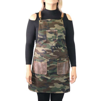 Barber Apron Camo - Dark Wash Denim [Unisex] HairArt Int'l Inc.
