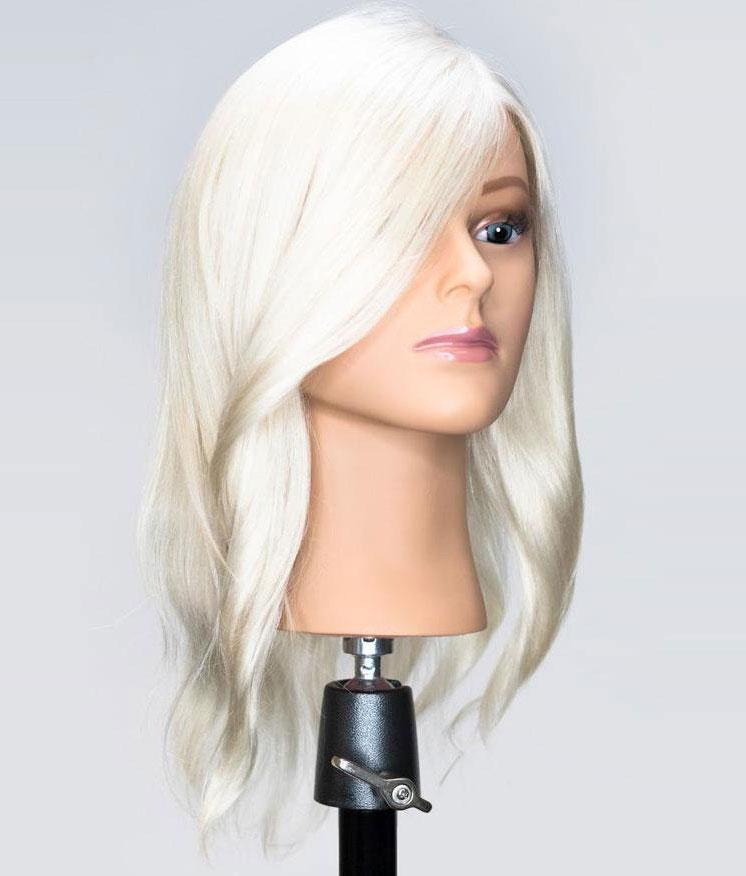 Bianca Platinum Blonde Human Hair Mannequin for color deposit - 15 inch hair HairArt Int'l Inc.