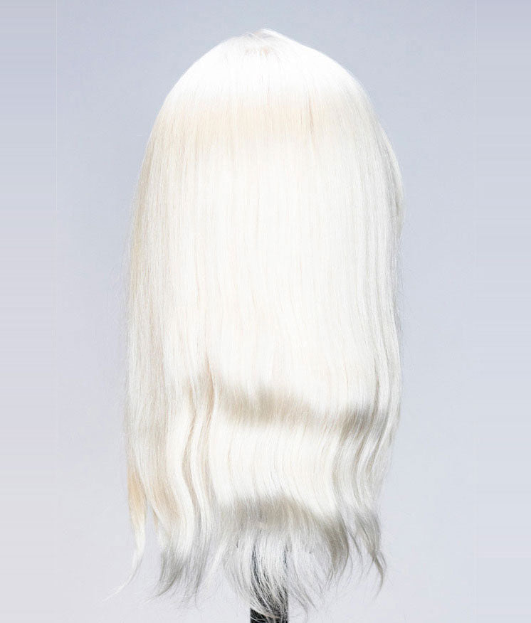 Bianca Platinum Blonde Human Hair Mannequin for color deposit - 15 inch hair HairArt Int'l Inc.