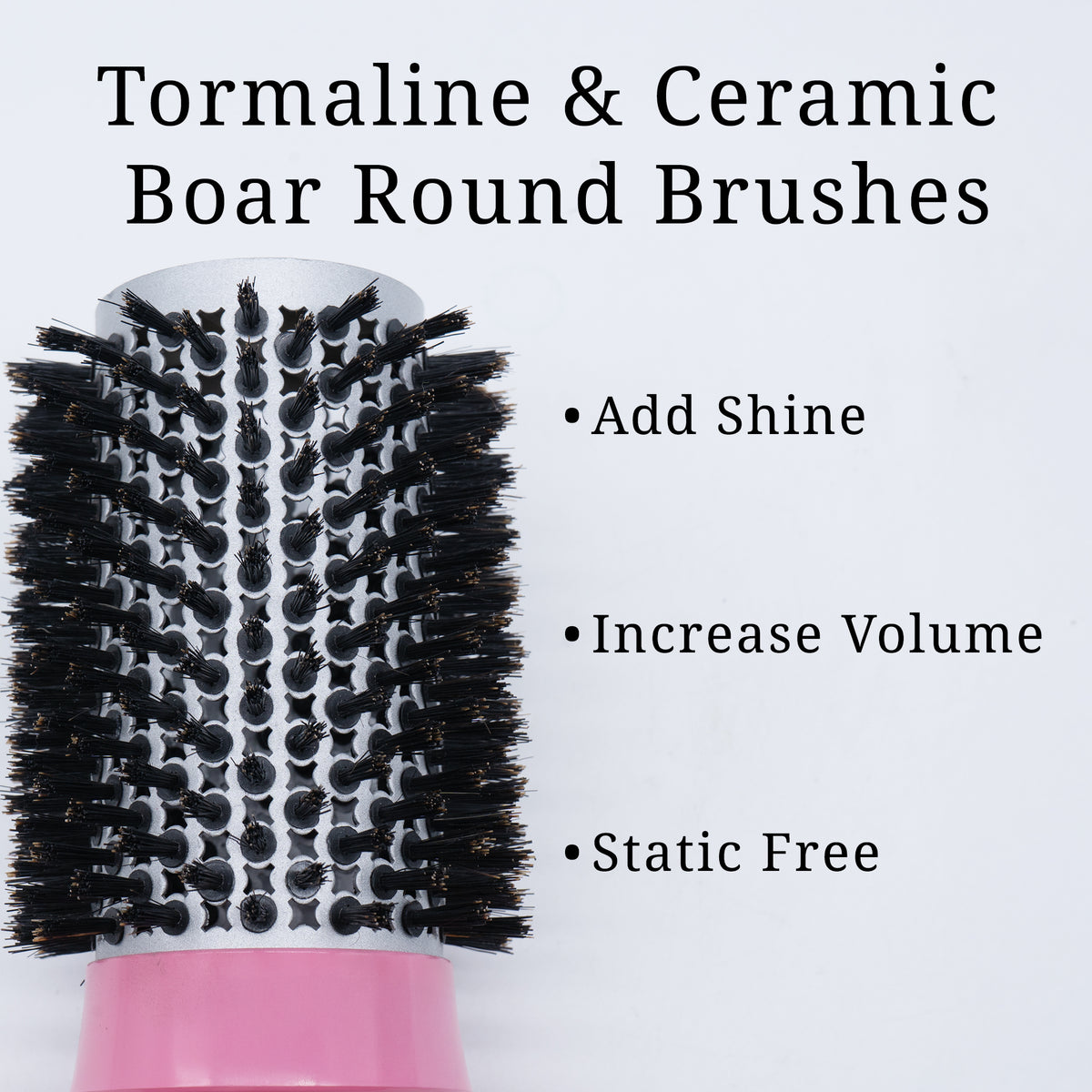 Tourmaline & Ceramic Boar Round Brushes