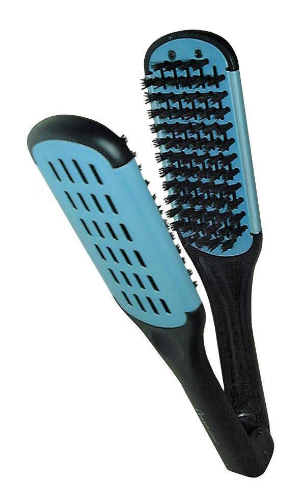 Teal and Black Hair Styling Brush Unique Bargains Small Salon Plastic Round Hair Brush Styling  main image 3