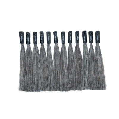 HairArt Grey Hair Color Swatches – 100% Human Hair | 12-Pack