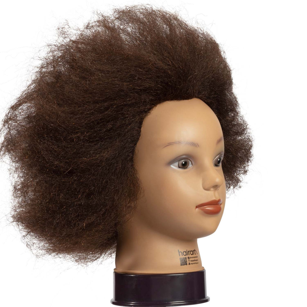Jade Human Textured Hair for braiding and fade practice [Textured Hair Mannequin] HairArt Int'l Inc.