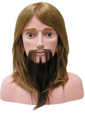 Male Competition-10 w/Beard [100% Human Hair Mannequin] HairArt Int'l Inc.