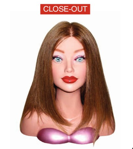 Miniature Courtney [100% European Hair Mannequin] Medium Brown HairArt Int'l Inc.