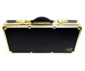 Popular Nobody by John Mosley Barber Case - Black with Gold Trim HairArt Int'l Inc.