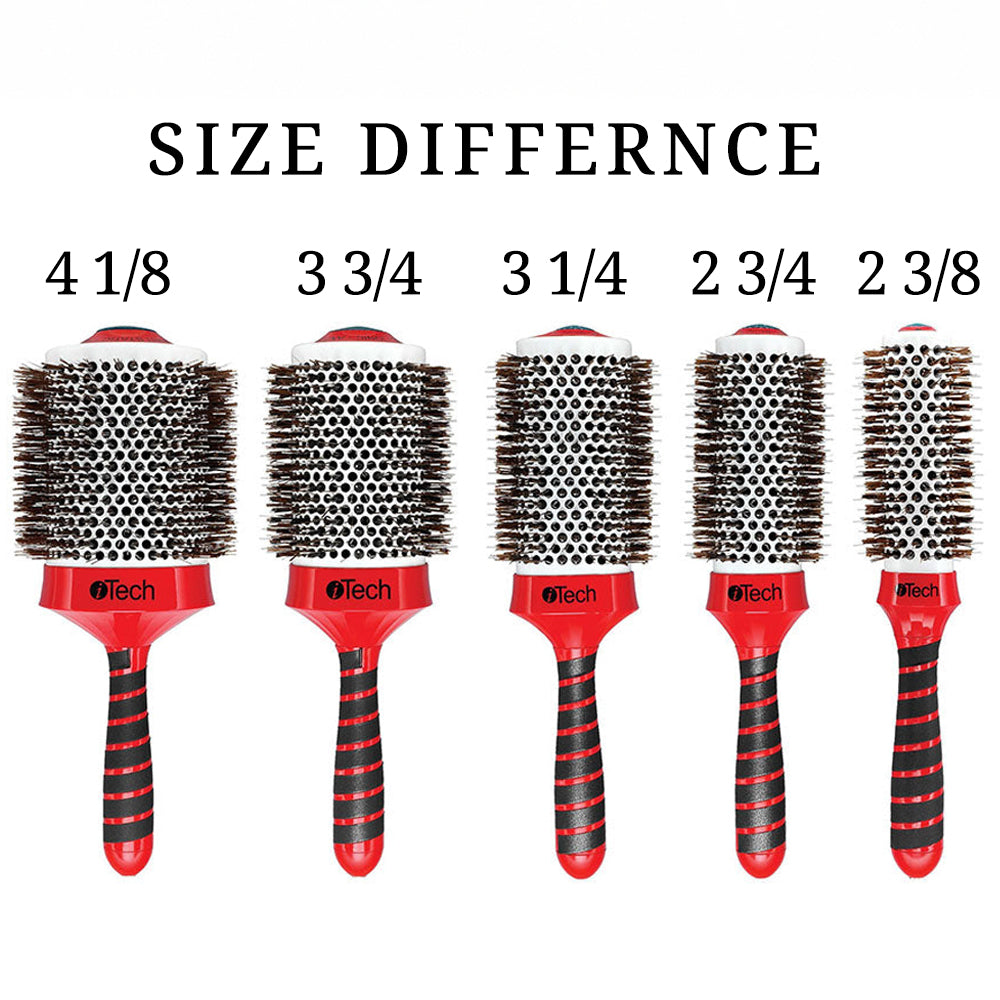 Boar & Nylon Bristle w/ Magnetic Therapy Handle, 6 Sizes Available