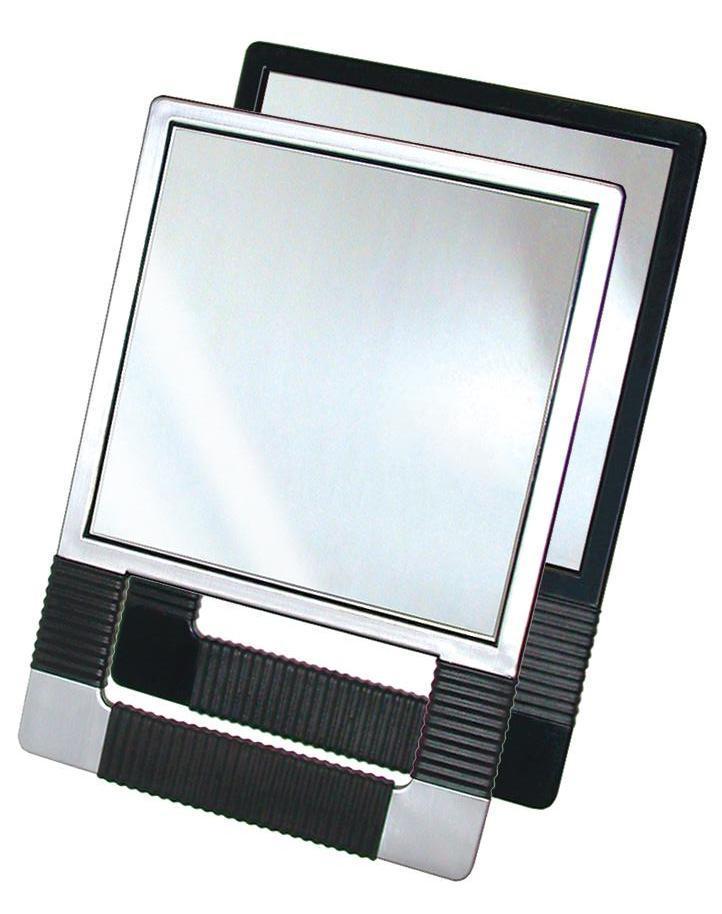 Square Hand Mirror- 2 Piece Black & Silver HairArt Int'l Inc.