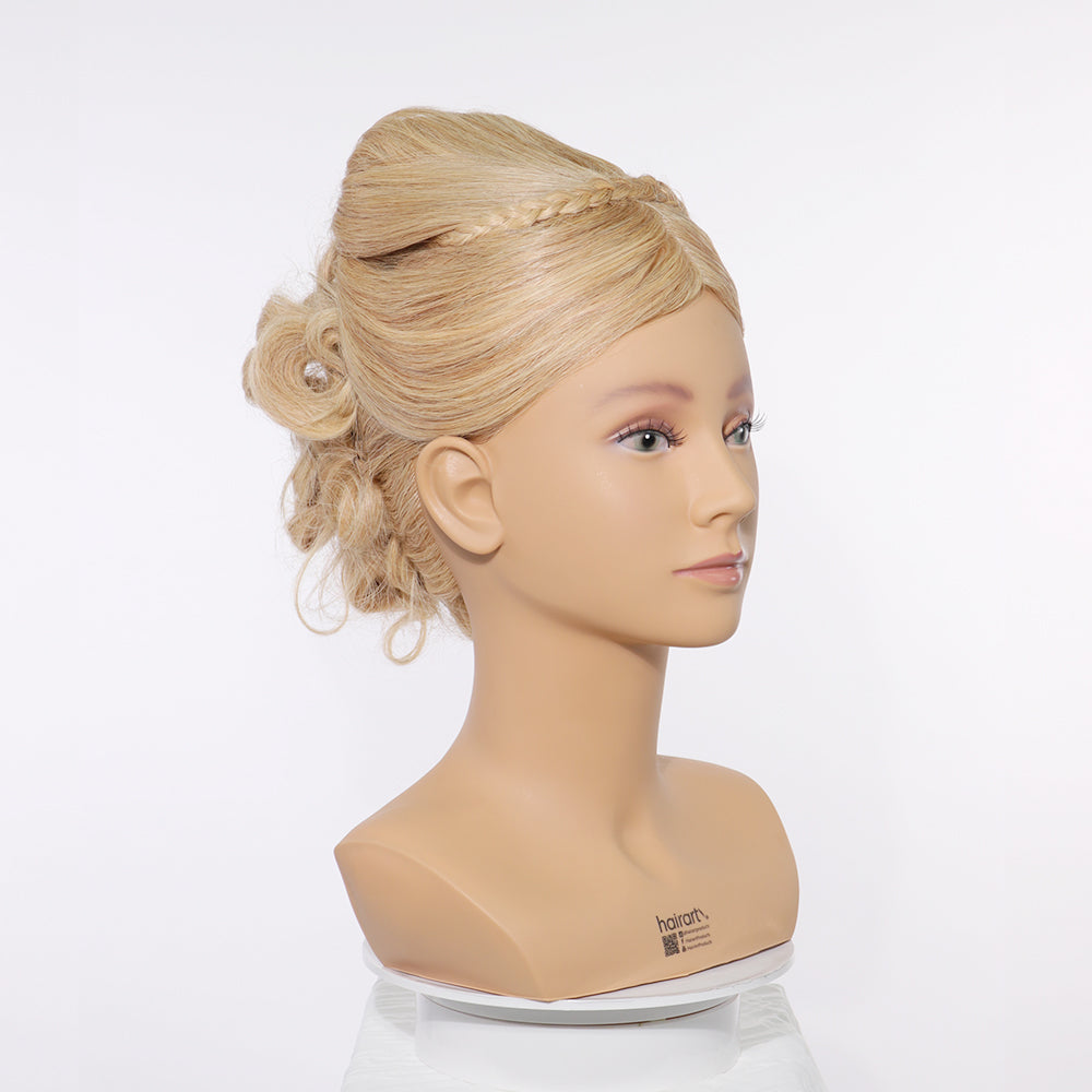 Blonde human hair mannequin heads on sale