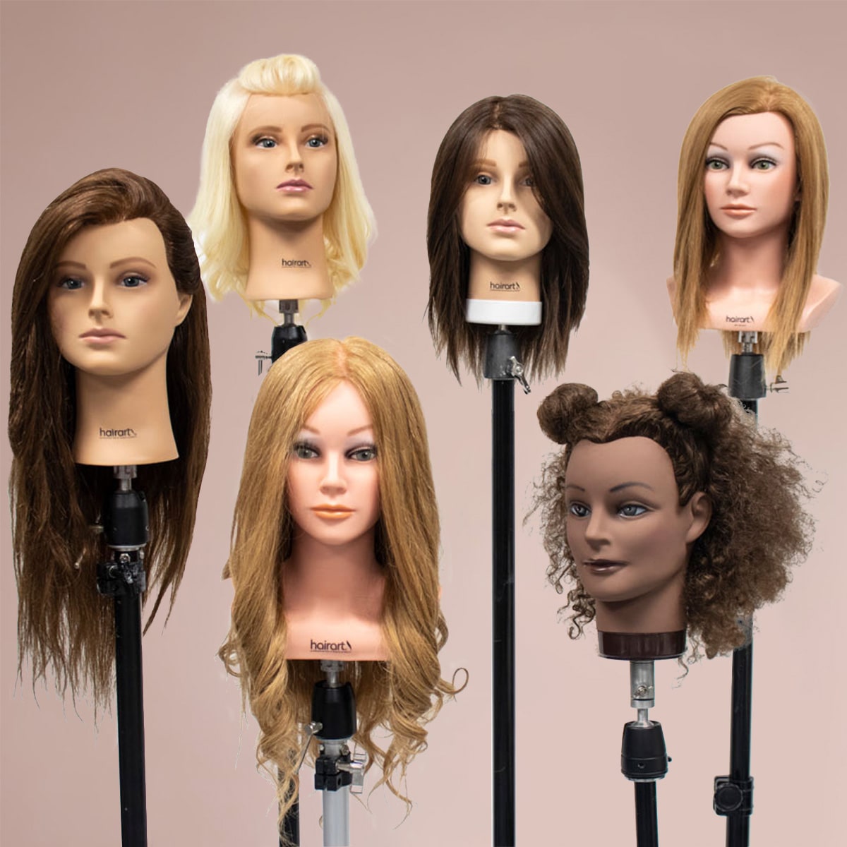 Foam Wig Head Styrofoam Manikin Display Hair Female Display Women's Wigs  Display Stand Foam Mannequin for Salon Barber Shop Home