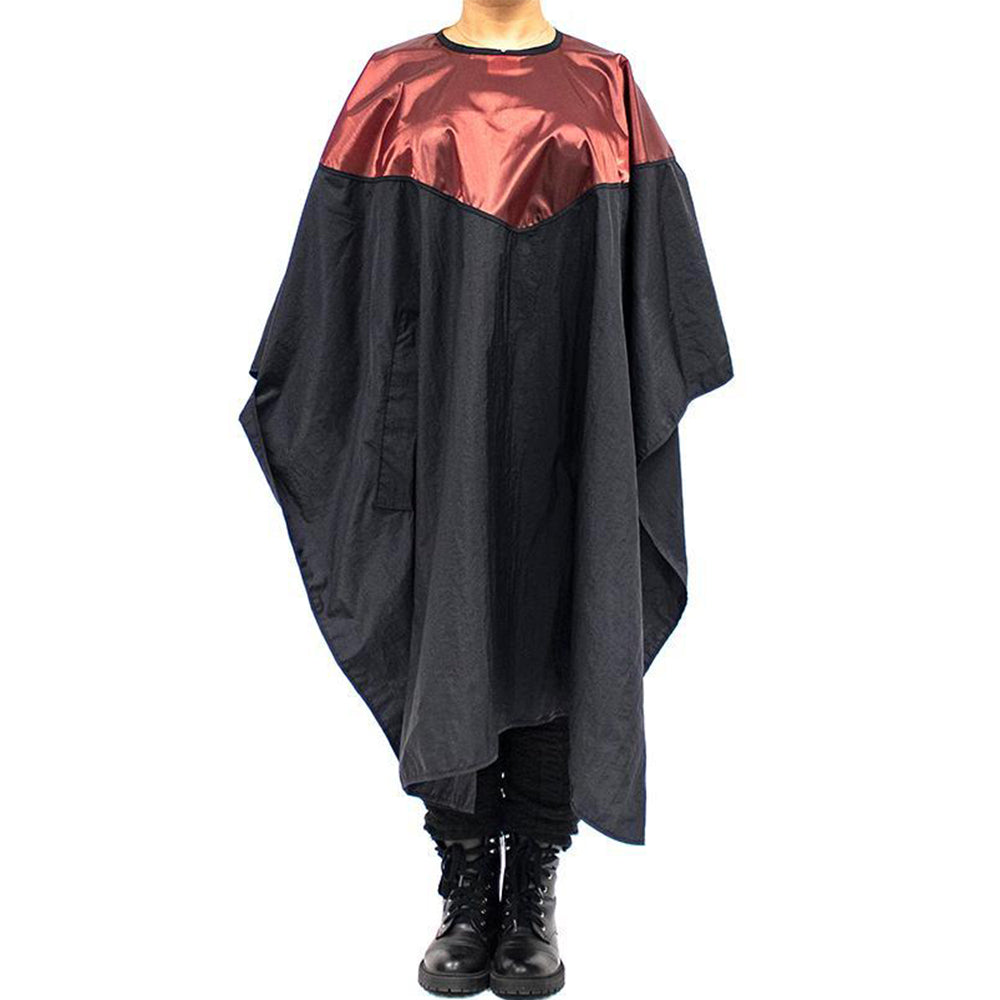 Topping Cape For Cutting & Styling - Black/Burgundy