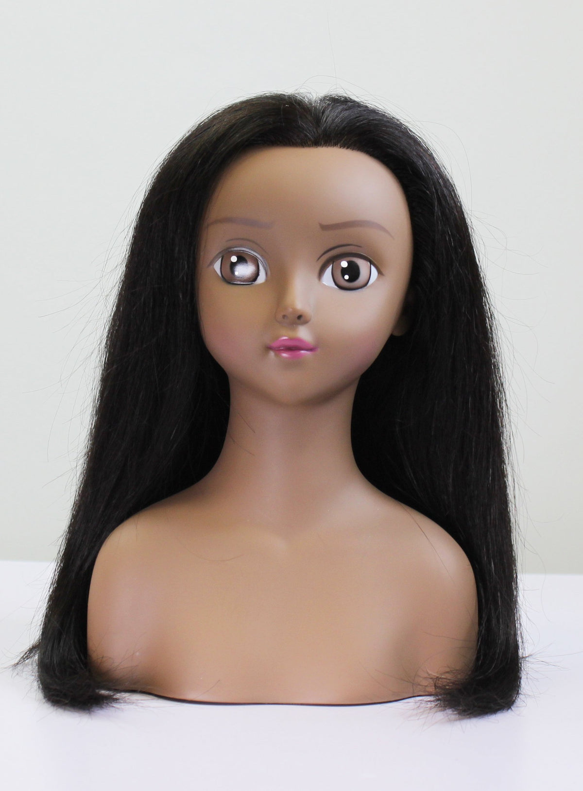 KIKI Human Hair Anime Doll Head Miniquin | Mini Mannequin
